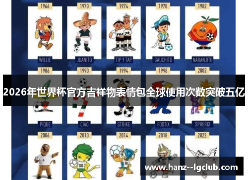 2026年世界杯官方吉祥物表情包全球使用次数突破五亿 2026年世界杯官方吉祥物表情包全球使用次数突破五亿